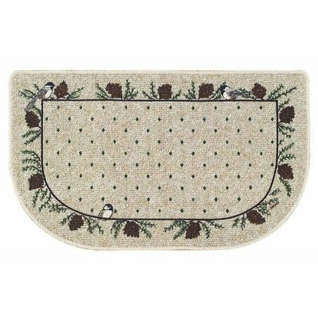 BACOVA GUILD Chickadee Border Berber Hearth Rug 01837